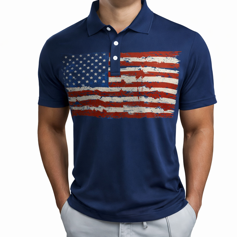 Liberty Flag Performance Polo